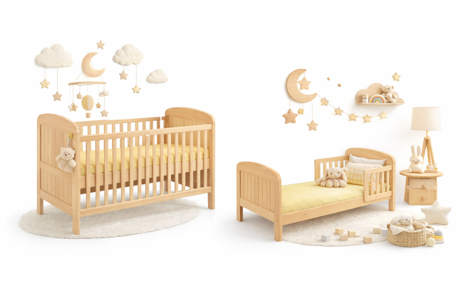 dětská postýlka mia buk bílý 140x70